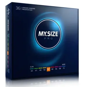 MY.SIZE - PRO Preservativos 57 mm 36 Unidades - Placer Personalizado