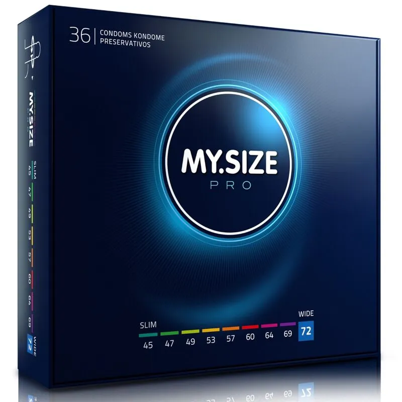 MY.SIZE - Pro Preservativos 72 mm 36 Unidades: Sensibilidad y Seguridad a Medida