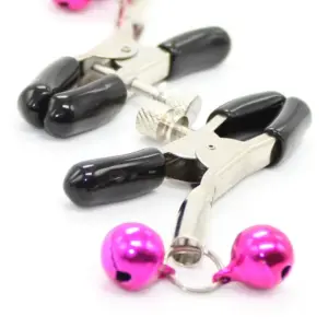OHMAMA FETISH - Pinzas pezones con cascabel rosa para una experiencia erótica única