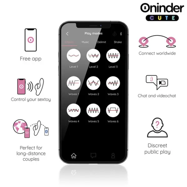 ONINDER CUTE - Vibrador Rabbit con Estimulador Clitoriano y App Gratuita - Imagen 4