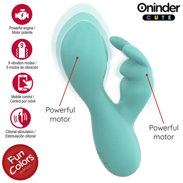 ONINDER CUTE - Vibrador Rabbit con Estimulador Clitoriano y App Gratuita - Imagen 5