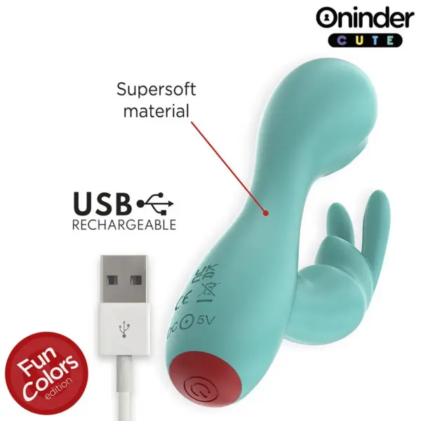 ONINDER CUTE - Vibrador Rabbit con Estimulador Clitoriano y App Gratuita - Imagen 6