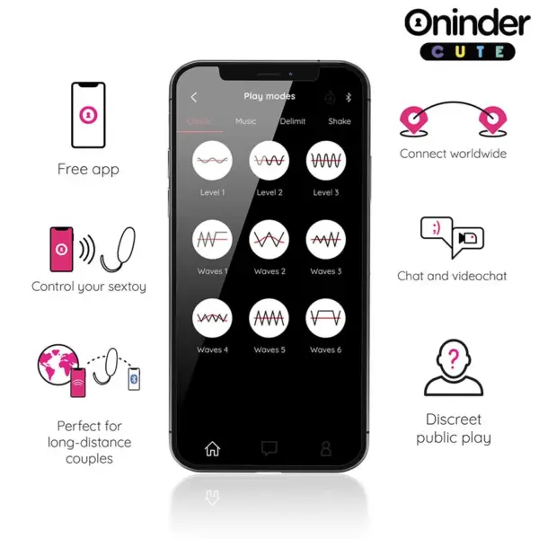ONINDER CUTE - Huevo vibrador inteligente con control remoto y vibración en ondas - Imagen 5