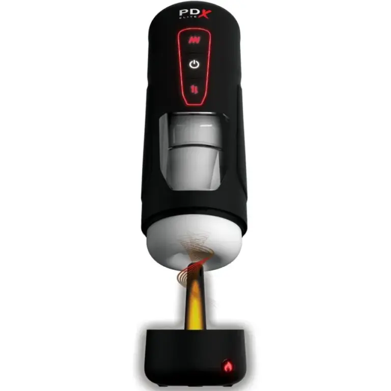 PDX ELITE - Milk Me Hotter Masturbador Automático con Thrusting y Vibración Efecto Calor