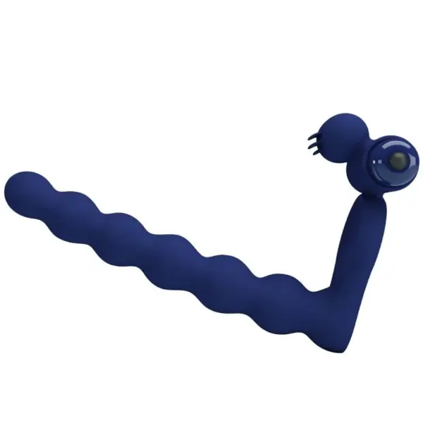 Pretty Love - Anillo vibrador con plug azul - Imagen 2