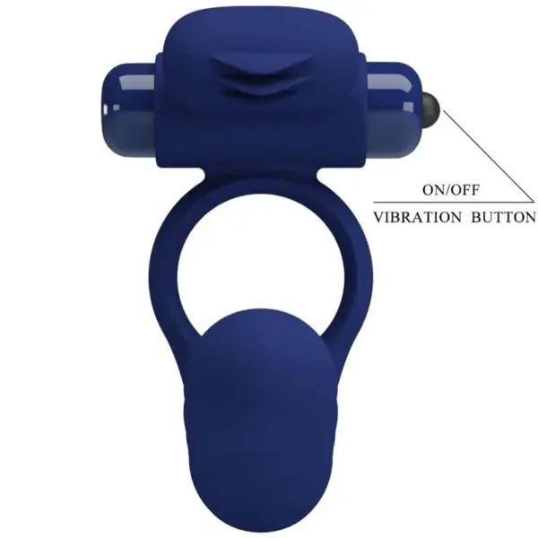 Pretty Love - Anillo vibrador con plug azul - Imagen 9