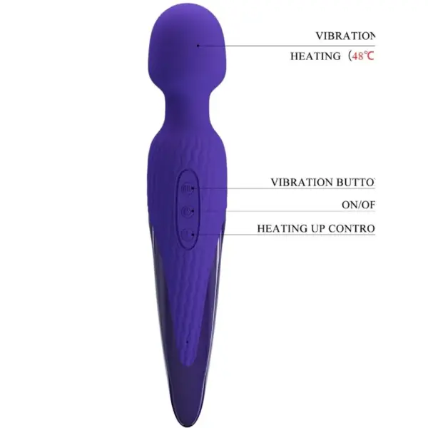 Pretty Love - Vibrador Wand Efecto Calor Violeta - Imagen 6