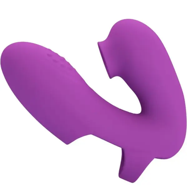 Pretty Love - Vibrador de dedo con estimulador clítoris morado - Imagen 2