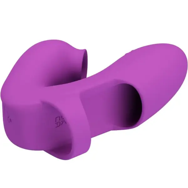 Pretty Love - Vibrador de dedo con estimulador clítoris morado - Imagen 3