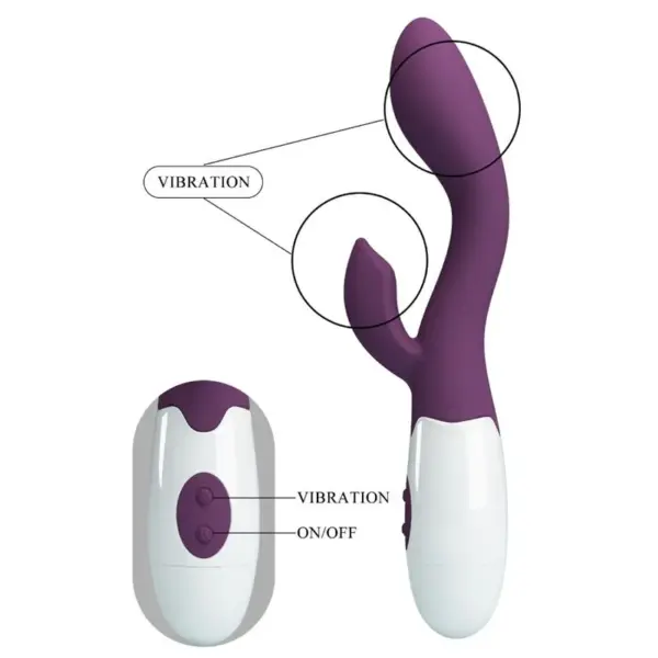 Pretty Love - Vibrador Punto G Morado con Estimulación Doble - Imagen 8