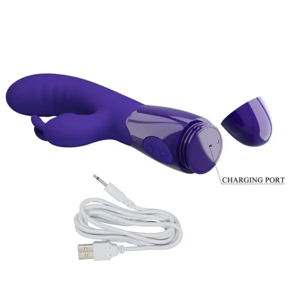 Pretty Love - Vibrador rabbit con licking morado - Imagen 6