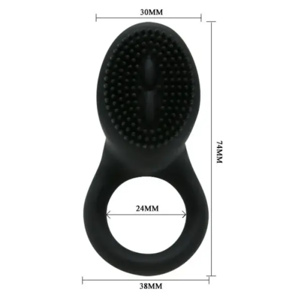 Pretty Love - Anillo Vibrador Cobra Negro - Imagen 5