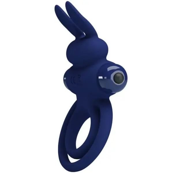 Pretty Love - Anillo vibrador rabbit azul para el placer compartido - Imagen 2