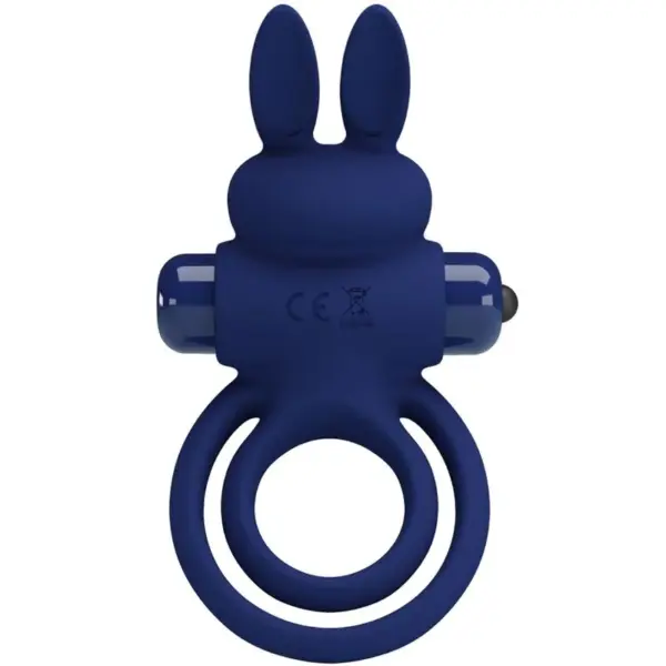 Pretty Love - Anillo vibrador rabbit azul para el placer compartido - Imagen 3