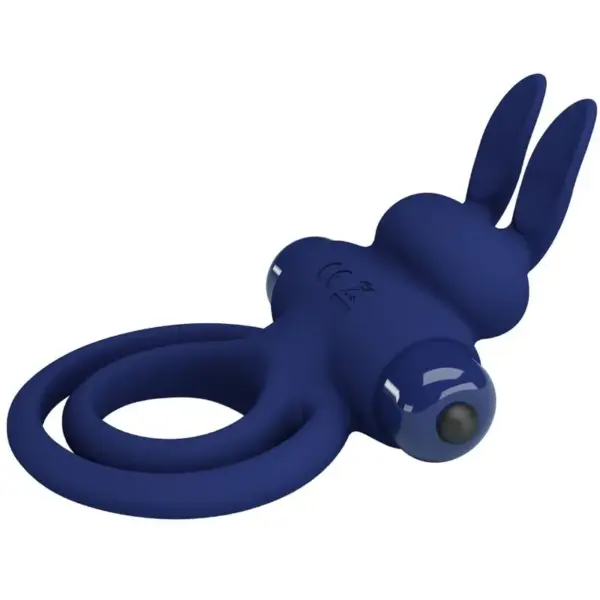 Pretty Love - Anillo vibrador rabbit azul para el placer compartido - Imagen 4