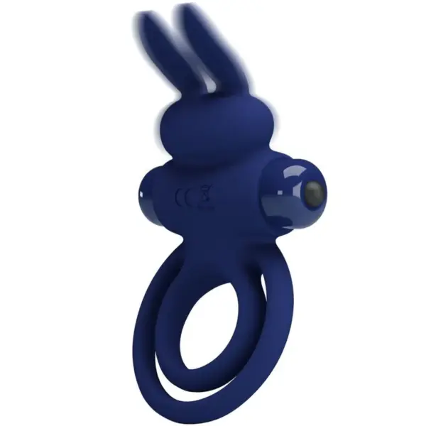 Pretty Love - Anillo vibrador rabbit azul para el placer compartido - Imagen 5