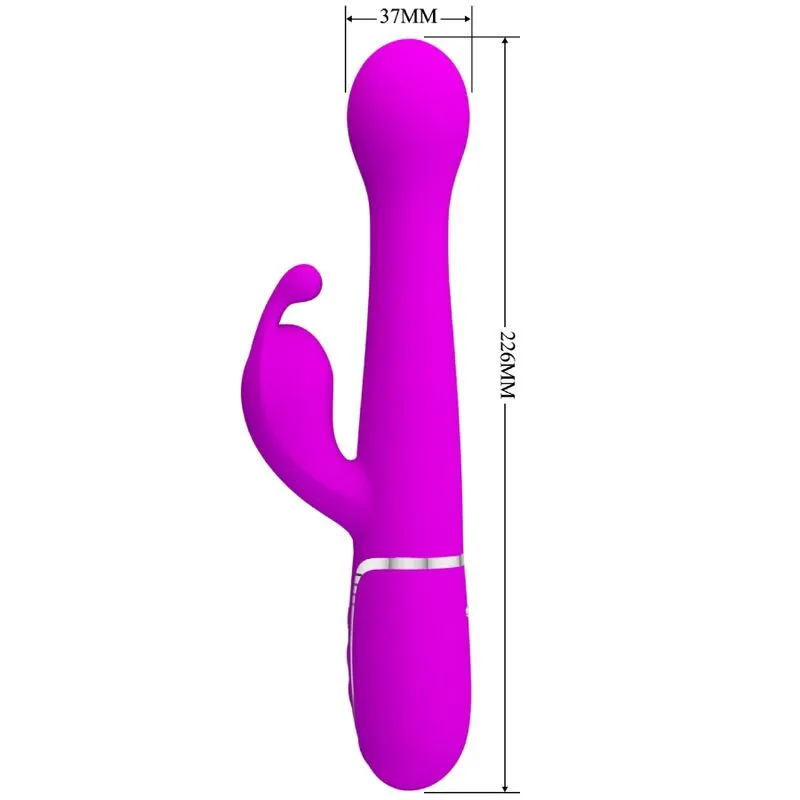 Pretty Love - Vibrador rabbit 3 en 1 multifunción violeta - Imagen 7