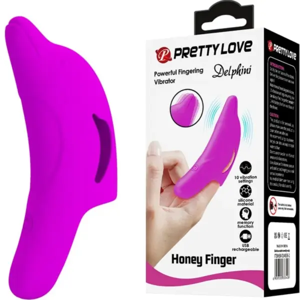 Pretty Love - Delphini poderoso estimulador de dedo morado