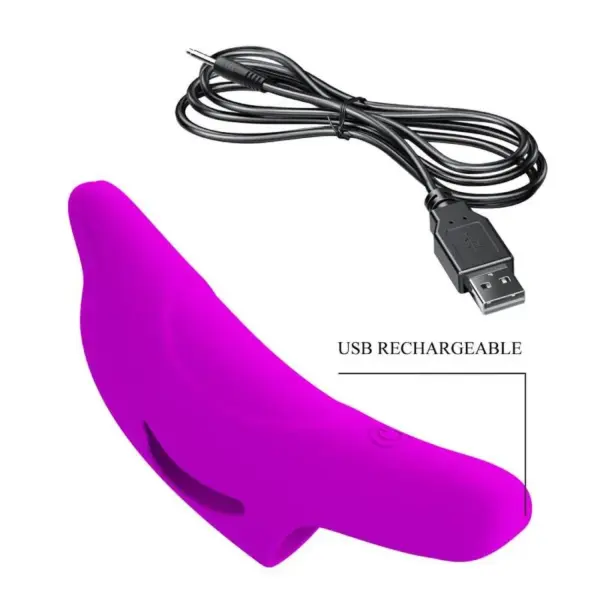 Pretty Love - Delphini poderoso estimulador de dedo morado - Imagen 8