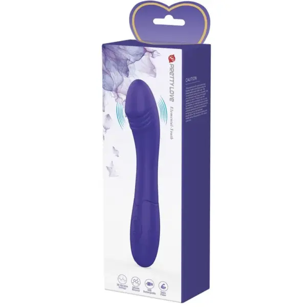 Pretty Love - Elemental Youth Dildo Vibrador Violeta - Imagen 8