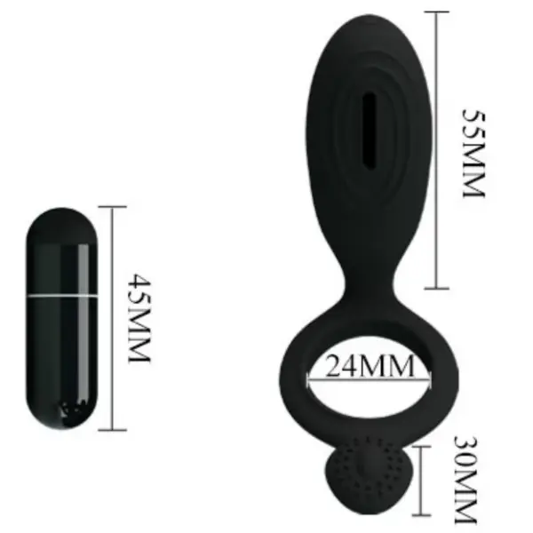 Pretty Love - Anillo vibrador Ethel con estimulador clitorial - Imagen 5