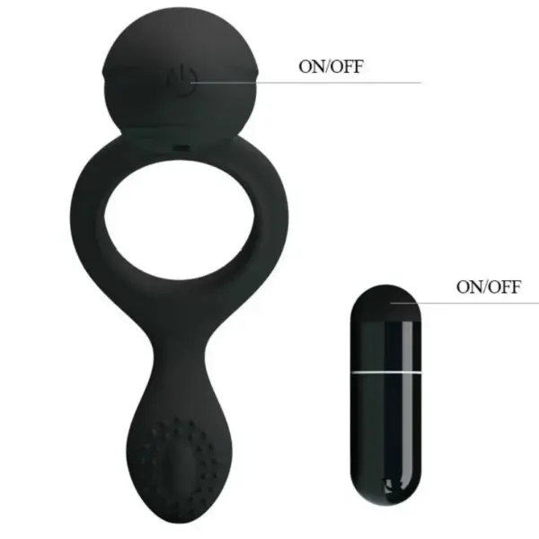 Pretty Love - Anillo vibrador Ethel con estimulador clitorial - Imagen 6
