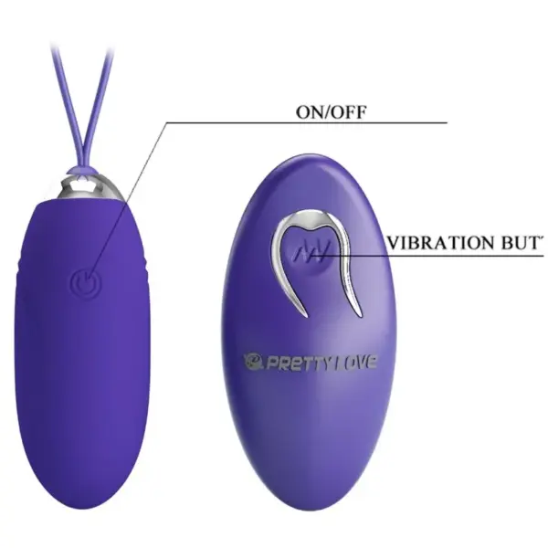 PRETTY LOVE - JENNY YOUTH HUEVO VIBRADOR CONTROL REMOTO VIOLETA - Imagen 7