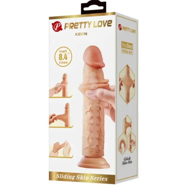 Pretty Love - Keon Dildo Realístico 21 cm Natural - Imagen 7