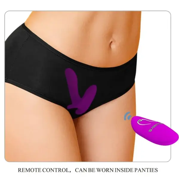 PRETTY LOVE - MASAJEADOR & VIBRADOR 12 VIBRACIONES CONTROL REMOTO MORADO - Imagen 4