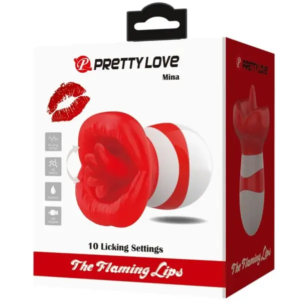 Pretty Love - Mina Estimulador Lengua Rojo Claro - Imagen 8