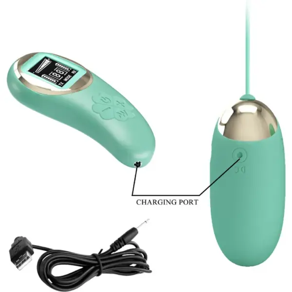 Pretty Love - Mina Huevo Vibrador Control Remoto Verde - Imagen 5