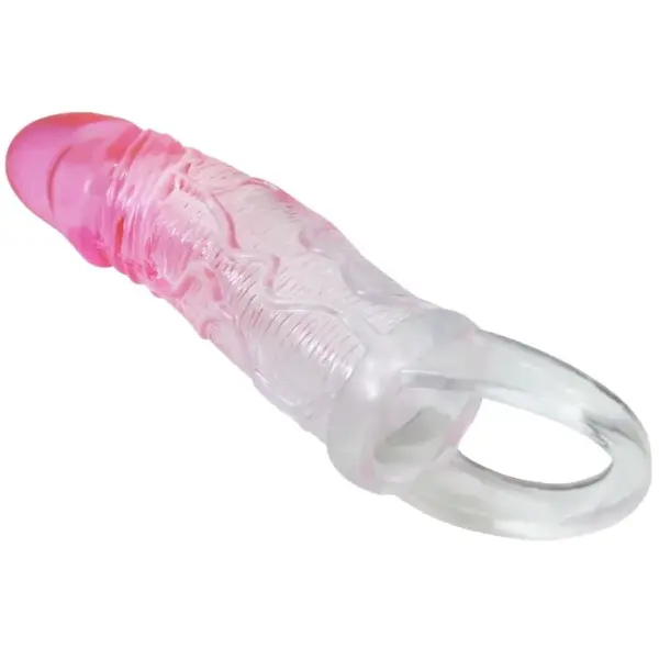 Pretty Love - Funda Realística Alargadora de 2 cm para Pene Rosa - Imagen 3