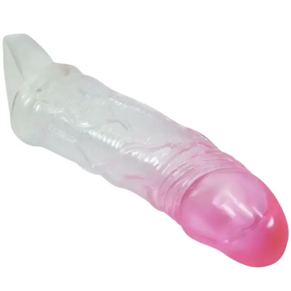 Pretty Love - Funda Realística Alargadora de 2 cm para Pene Rosa - Imagen 4