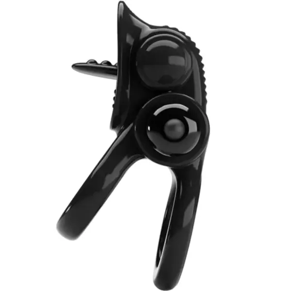 Pretty Love - Passionate Ring Doble Anillo Vibrador + Estimulador Clítoris Negro - Imagen 2