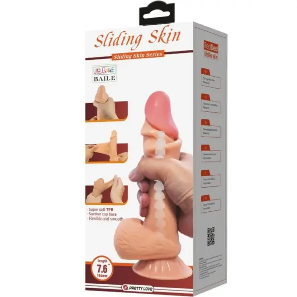 Pretty Love - Sliding Skin Dildo Realístico con Ventosa 19.4 cm - Imagen 7