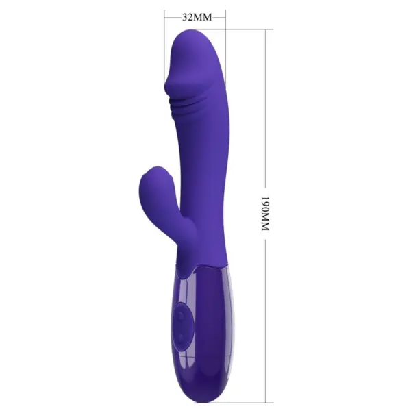 Pretty Love - Vibrador rabbit con licking morado - Imagen 4