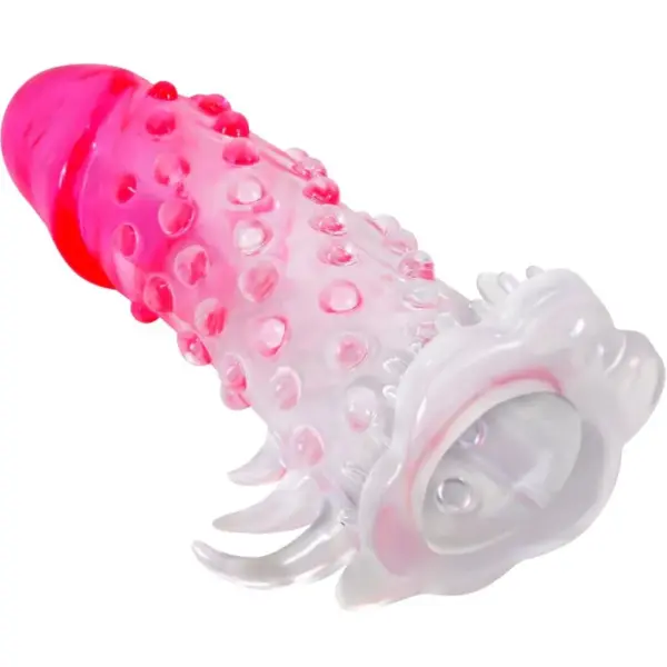Pretty Love - Wilford Funda Realística Alargadora con Relieve para Pene Rosa - Imagen 2
