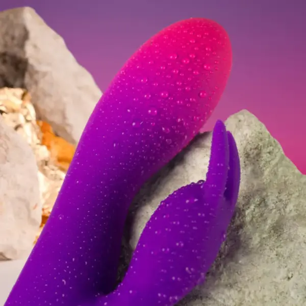 Rocks-Off - Vibrador rabbit morado para placer doble - Imagen 4