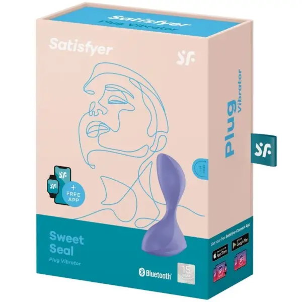 SATISFYER - Sweet Seal Plug Vibrador App Violeta - Imagen 4