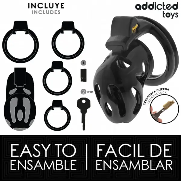 ADDICTED TOYS LOCKED - Jaula de castidad para pene de 8 cm - Imagen 4