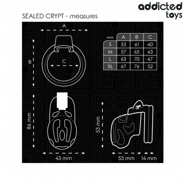 ADDICTED TOYS LOCKED - Jaula de castidad para pene de 8 cm - Imagen 5