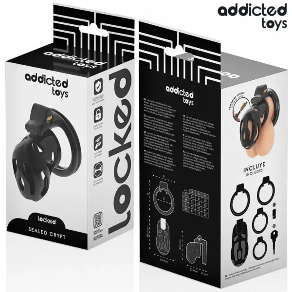 ADDICTED TOYS LOCKED - Jaula de castidad para pene de 8 cm - Imagen 6