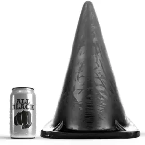ALL BLACK - Buttplug triangular 30 cm para un placer anal excepcional