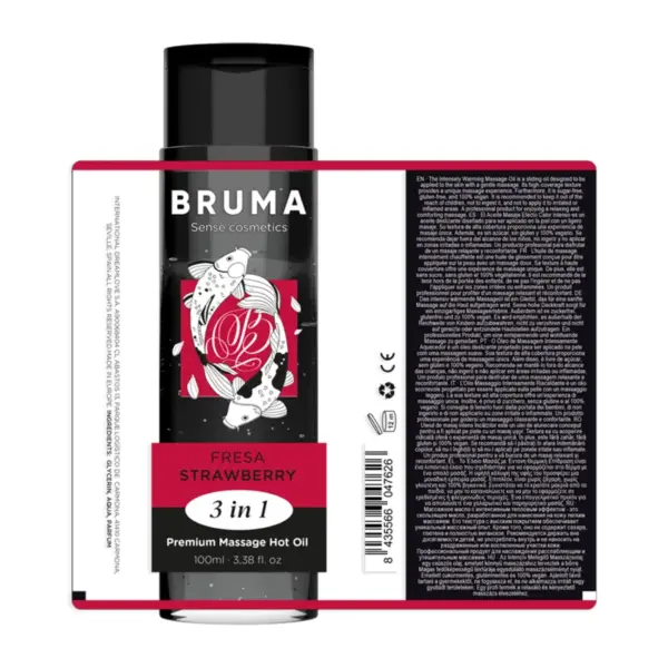 BRUMA - Aceite de Masaje Premium Efecto Calor Sabor Fresa 3 en 1 - Imagen 6