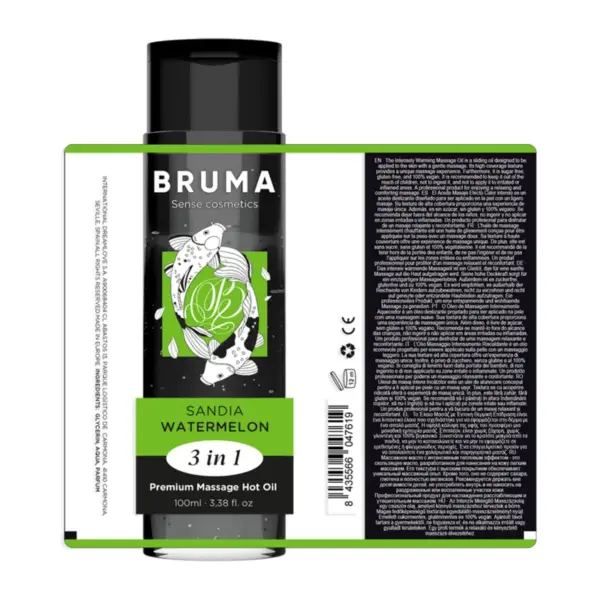 BRUMA - Aceite de Masaje Premium Efecto Calor Sabor Sandía 3 en 1 - Imagen 6