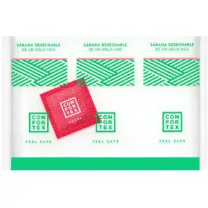 CONFORTEX - Sábanas Higiénicas Desechables Individual + Preservativo Fresa