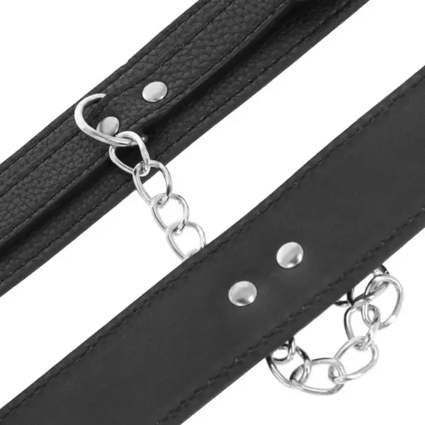 Darkness - Esposas Leather Negro Textura para BDSM y Bondage - Imagen 3