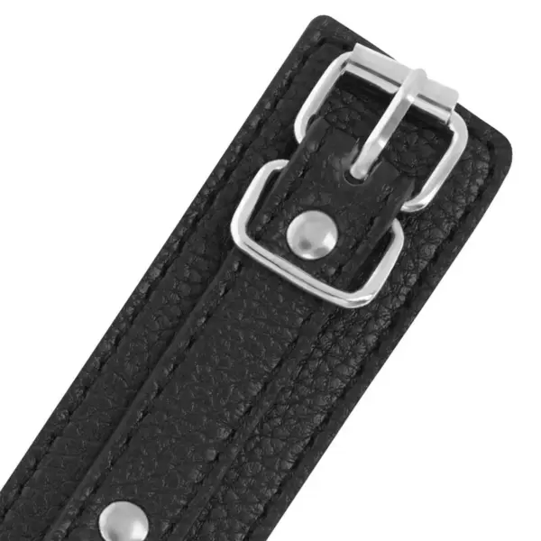 Darkness - Esposas Leather Negro Textura para BDSM y Bondage - Imagen 4