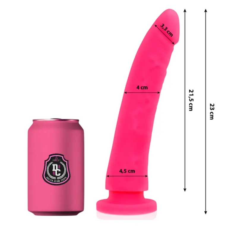 Delta Club - Dildo Realista Rosa Silicona Médica 23 cm - 4.5 cm