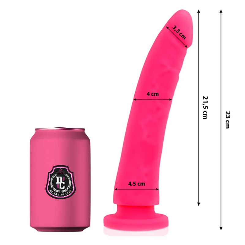 Delta Club - Dildo Realista Rosa Silicona Médica 23 cm - 4.5 cm